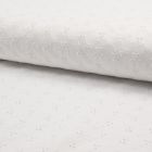 Tissu Broderie anglaise satiné n°450 sur fond Blanc - Par 10 cm
