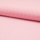 Tissu Plumetis Coton Rose - Par 10 cm