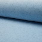 Tissu Jersey Velours chiné Bleu layette - Par 10 cm