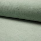 Tissu Jersey Velours chiné Vert d'eau - Par 10 cm