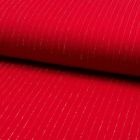 Tissu Crépon Viscose rayures lurex Rouge - Par 10 cm