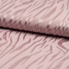 Tissu Jacquard de viscose Zébré Rose pâle - Par 10 cm