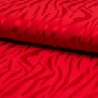 Tissu Jacquard de viscose Zébré Rouge - Par 10 cm