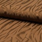 Tissu Jacquard de viscose Zébré Marron - Par 10 cm