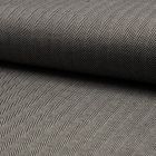 Tissu Jacquard polyviscose extensible Chevrons noirs sur fond Blanc - Par 10 cm