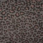 Tissu Jacquard Extensible Tâches léopard rose sur fond Gris - Par 10 cm