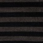 Tissu Maille Chenille Rayures noires sur fond Gris anthracite - Par 10 cm