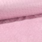 Tissu Suédine Carrés 3D sur fond Vieux rose - Par 10 cm
