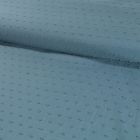 Tissu Plumetis Coton Bleu grisé - Par 10 cm