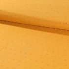 Tissu Plumetis Coton Moutarde - Par 10 cm