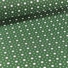 Tissu Coton imprimé Arty Etoiles et pois sur fond Vert - Par 10 cm