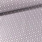 Tissu Coton imprimé Arty Etoiles et pois sur fond Gris - Par 10 cm