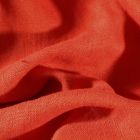 Tissu Lin lavé d'ameublement Brique - Par 10 cm