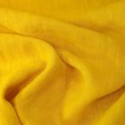 Tissu Lin lavé d'ameublement Jaune - Par 10 cm