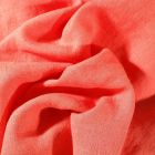 Tissu Lin lavé d'ameublement Corail - Par 10 cm