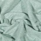 Tissu Sweat léger uni chiné Vert menthe - Par 10 cm