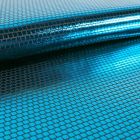 Tissu Jersey Métallisé Petits Carrés bleu Canard - Par 10 cm