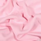 Tissu Bord côte uni Bio Rose bébé - Par 10 cm