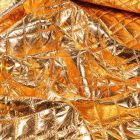 Tissu Doudoune matelassé Losanges sur fond Or - Par 10 cm