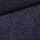 Tissu Maille chenille rayures tout doux Bleu marine - Par 10 cm