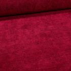 Tissu Maille chenille rayures tout doux Bordeaux - Par 10 cm