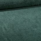 Tissu Maille chenille rayures tout doux Vert épicéa - Par 10 cm