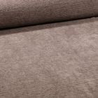Tissu Maille chenille rayures tout doux Taupe - Par 10 cm