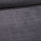 Tissu Maille chenille rayures tout doux Gris anthracite - Par 10 cm