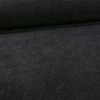 Tissu Maille chenille rayures tout doux Noir - Par 10 cm