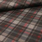 Tissu Jersey Milano Charles sur fond Taupe - Par 10 cm