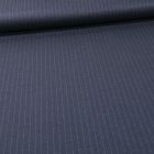 Tissu Jersey Milano rayures grises sur fond Bleu marine - Par 10 cm