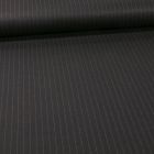 Tissu Jersey Milano rayures grises sur fond Noir - Par 10 cm