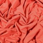 Tissu Jersey Bambou uni Corail - Par 10 cm