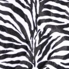 Tissu Velours Peau de bête Zèbre Noir et Blanc - Par 10 cm