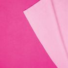 Tissu Polaire Double face Bicolore Fuschia et rose - Par 10 cm