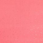 Tissu Double gaze Baya Pois dorés sur fond Corail - Par 10 cm