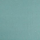 Tissu Double gaze Baya Pois dorés sur fond Vert de gris - Par 10 cm