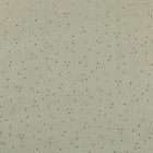 Tissu Double gaze Baya Pois dorés sur fond Kaki - Par 10 cm