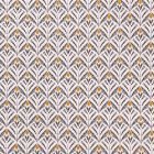 Toile Cirée Baker Motifs noirs et moutarde sur fond Ecru - Par 10 cm