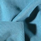 Tissu Velours d'ameublement côtelé Lena Bleu canard - Par 10 cm