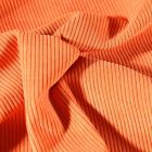 Tissu Velours d'ameublement côtelé Lena Orange - Par 10 cm