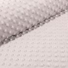 Tissu Minky Ultra doux Pois Gris argent - Par 10 cm