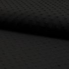 Tissu Plumetis Coton Noir - Par 10 cm