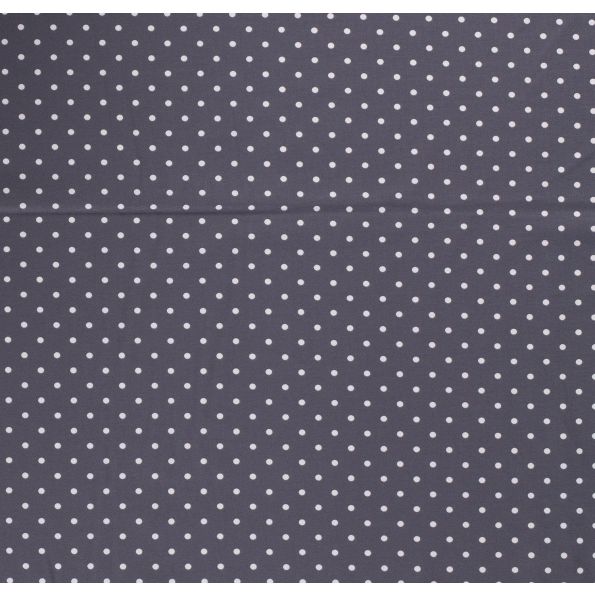 Tissu Jersey Coton Pois Gris sur fond Gris anthracite - Par 10 cm