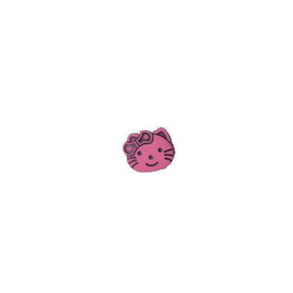 Bouton Chat style "hello kity" Polyester Rose Fushia