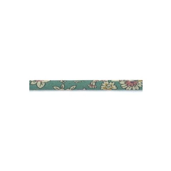 Cordon fleuri spaghetti Frou-Frou Vert pâle et ecru