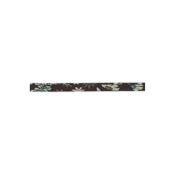 Cordon fleuri spaghetti Frou-Frou Marron et ecru
