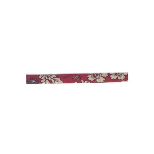 Cordon fleuri spaghetti Frou-Frou Framboise et ecru