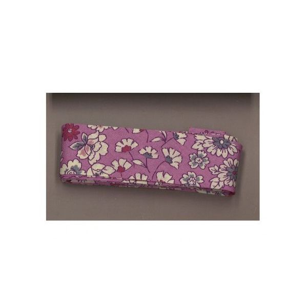 Biais replié Frou-Frou Rose, ecru et framboise