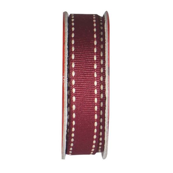 Ruban surpiqué Violet - bobinette 2m